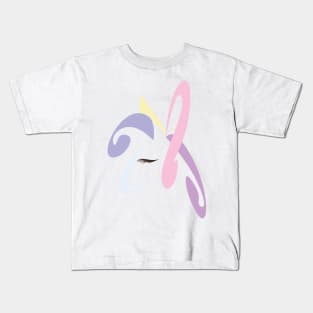 Abstract Unicorn Pastel Soft colors Purple Pink Yellow Kids T-Shirt